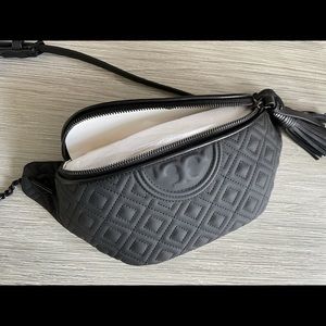 Tory Burch Fleming Matte Black Belt Bag/Fanny Bag